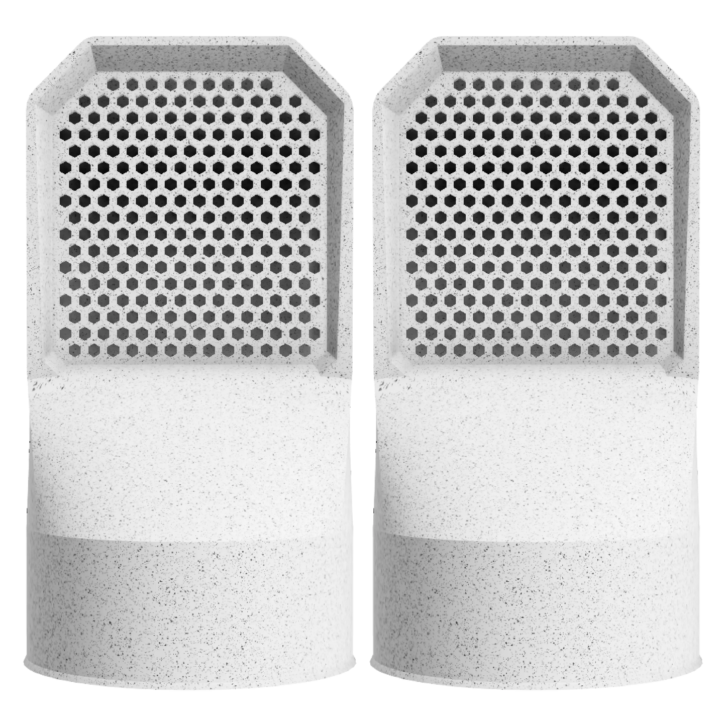 Lot de 2 grilles d'aération effet marbre pour vide sanitaire Ø 100 mm