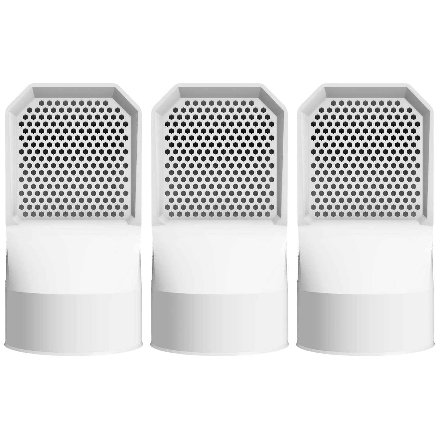 Lot de 3 grilles d'aération blanches pour vide sanitaire Ø 100 mm