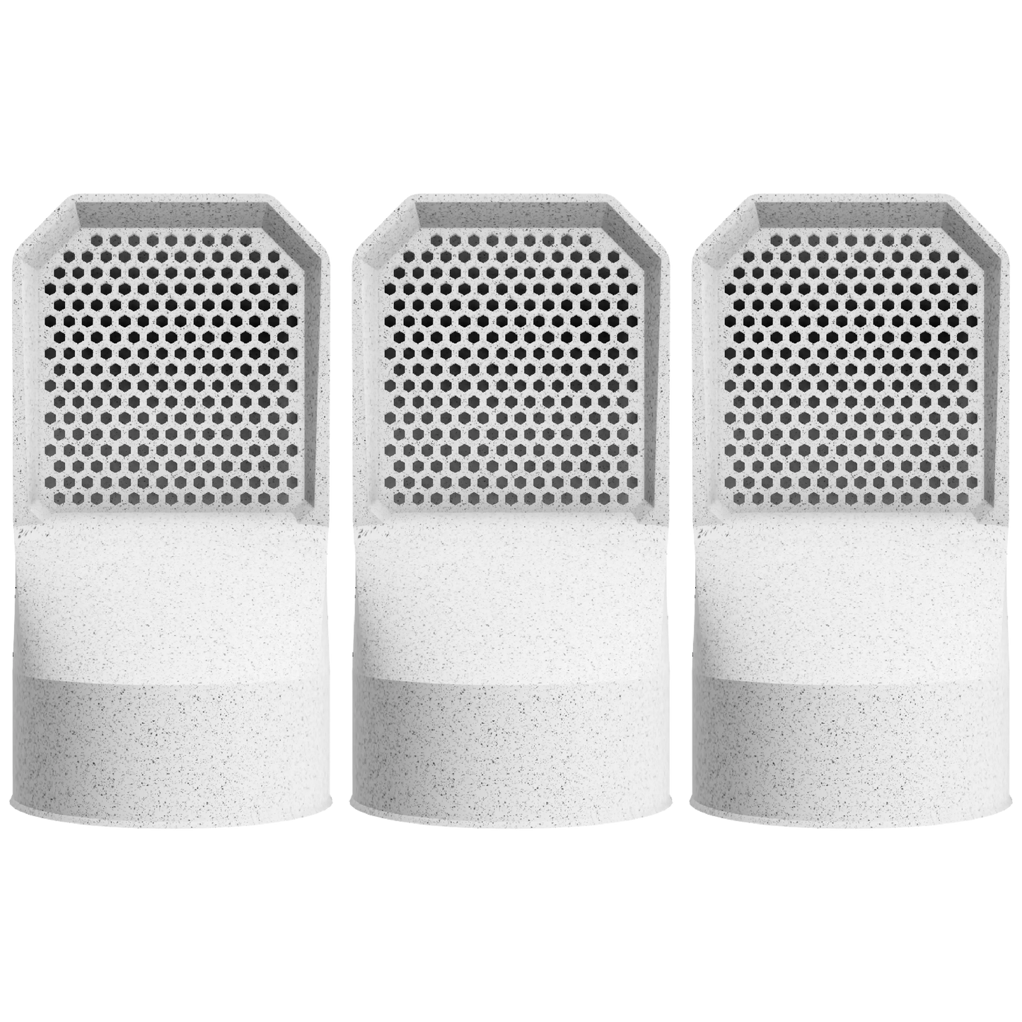 Lot de 3 grilles d'aération effet marbre pour vide sanitaire Ø 100 mm
