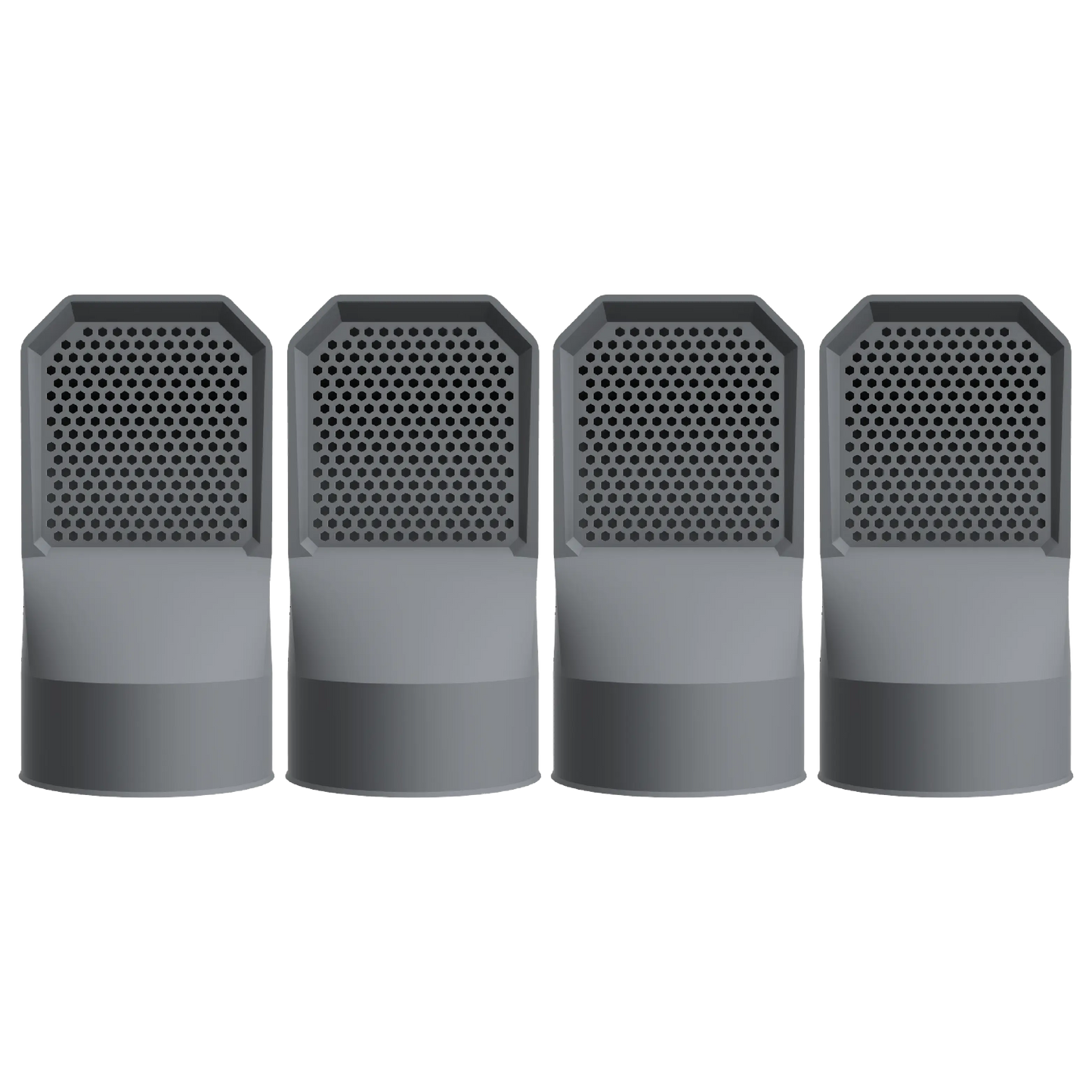 Lot de 4 grilles d'aération gris anthracite pour vide sanitaire Ø 100 mm