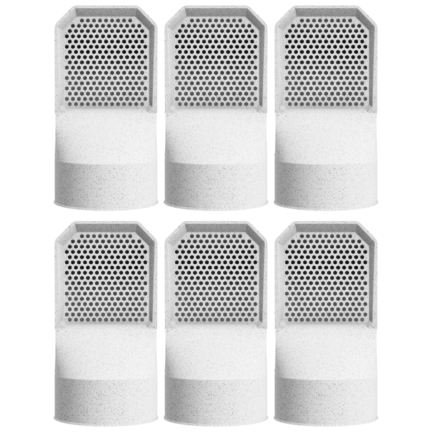 Lot de 6 grilles d'aération effet marbre pour vide sanitaire Ø 100 mm