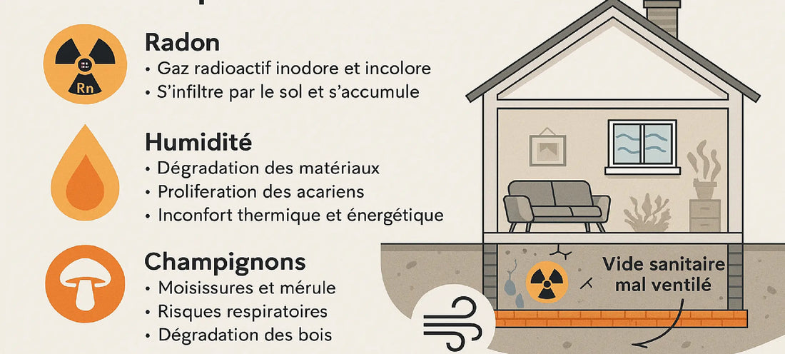 Radon, Humidité, Champignons : Les 3 Ennemis Silencieux de Votre Vide Sanitaire