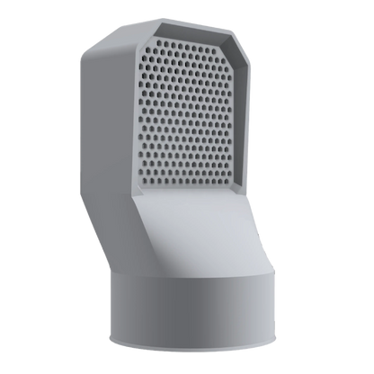 Grille d'aération grise pour vide sanitaire Ø 100 mm