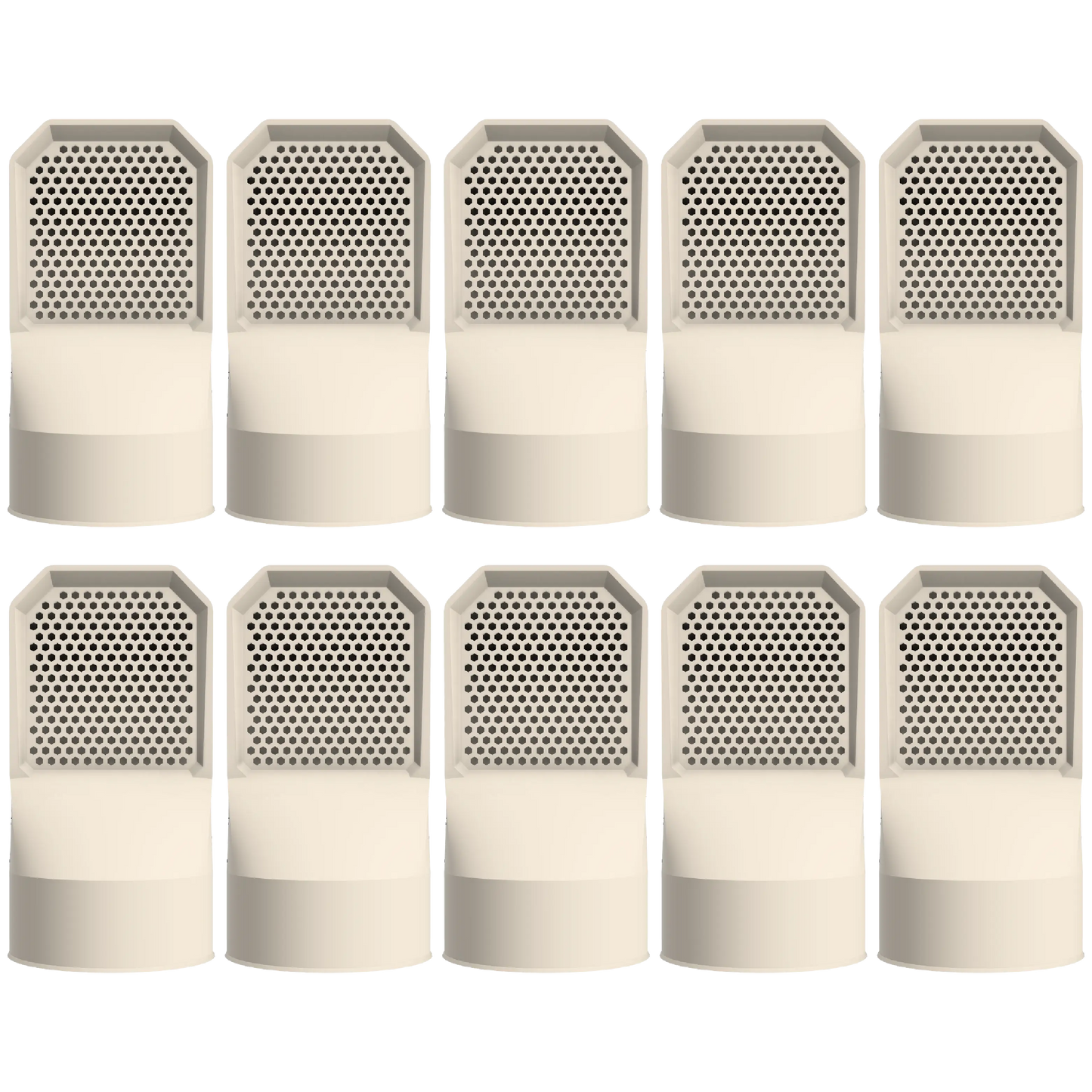 Lot de 10 grilles d'aération effet marbre pour vide sanitaire Ø 100 mm