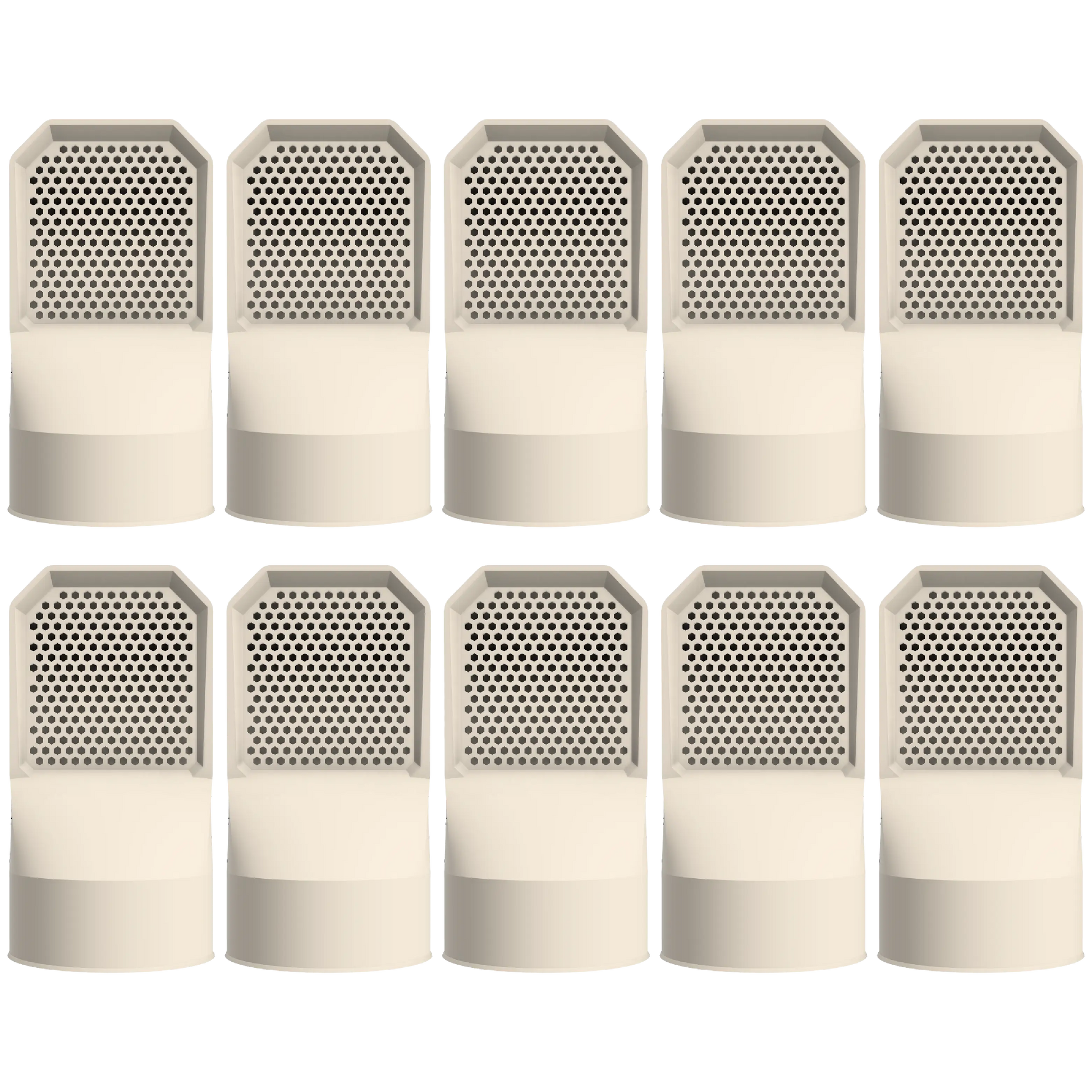 Lot de 10 grilles d'aération effet marbre pour vide sanitaire Ø 100 mm