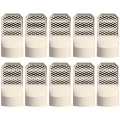 Lot de 10 grilles d'aération effet marbre pour vide sanitaire Ø 100 mm