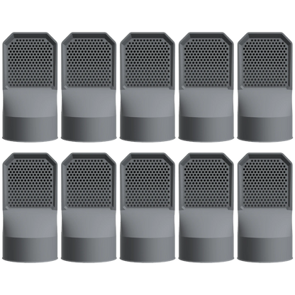 Lot de 10 grilles d'aération gris anthracite pour vide sanitaire Ø 100 mm