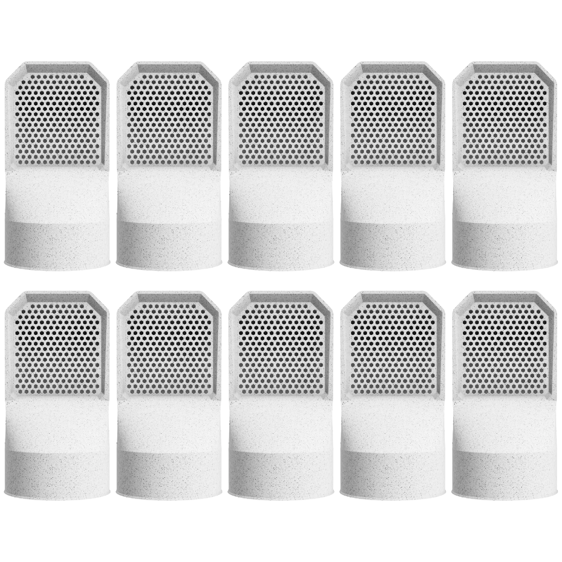 Lot de 10 grilles d'aération effet marbre pour vide sanitaire Ø 100 mm
