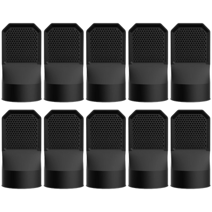 Lot de 10 grilles d'aération noires pour vide sanitaire Ø 100 mm