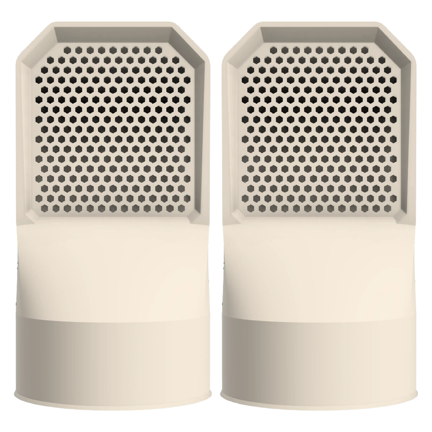 Lot de 2 grilles d'aération beiges pour vide sanitaire Ø 100 mm