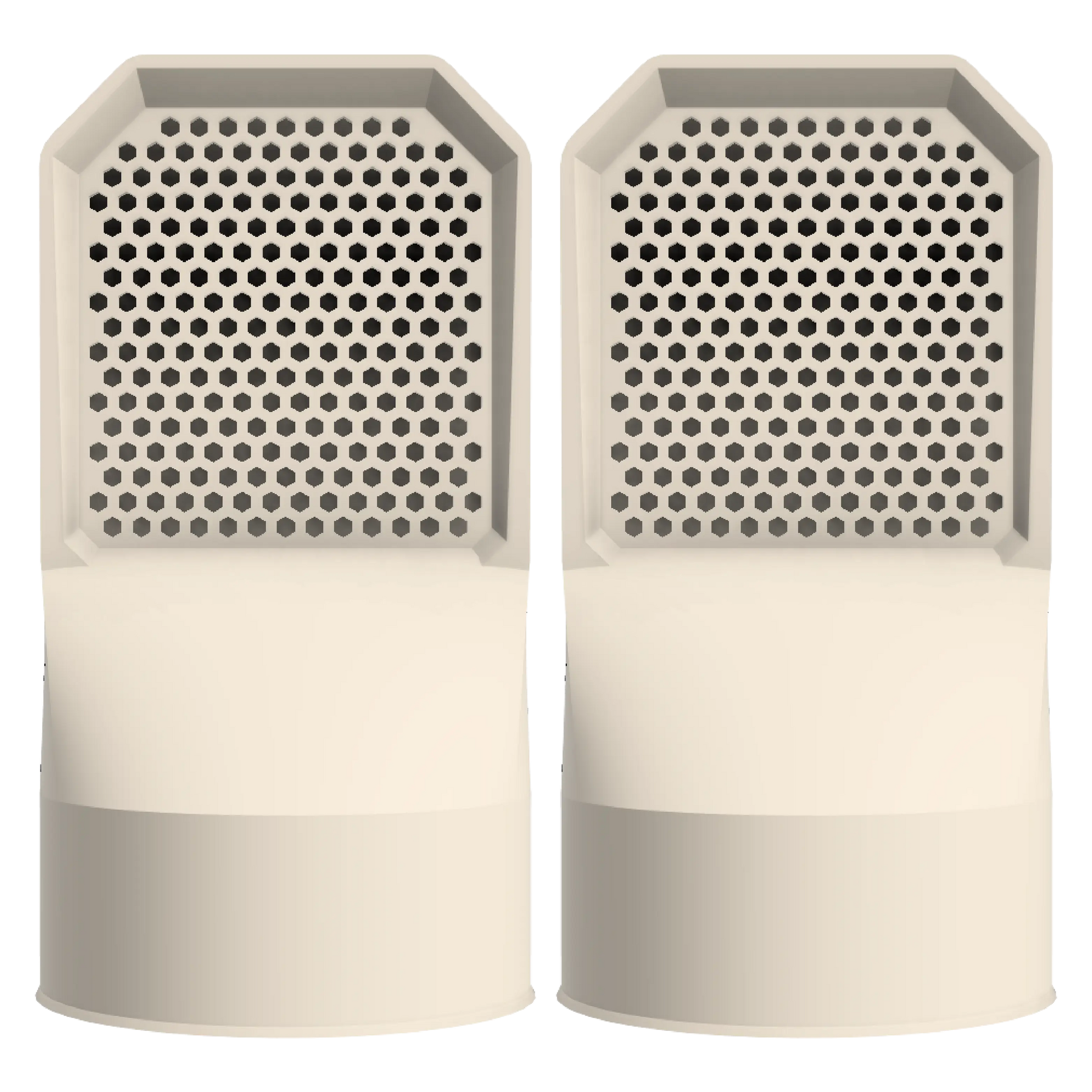 Lot de 2 grilles d'aération beiges pour vide sanitaire Ø 100 mm