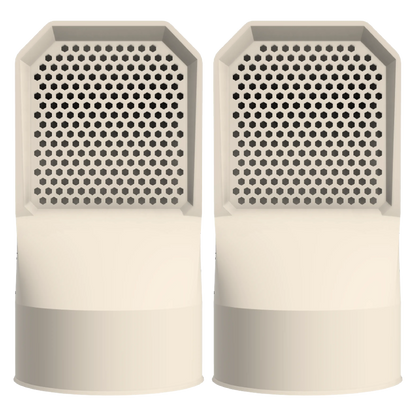 Lot de 2 grilles d'aération beiges pour vide sanitaire Ø 100 mm