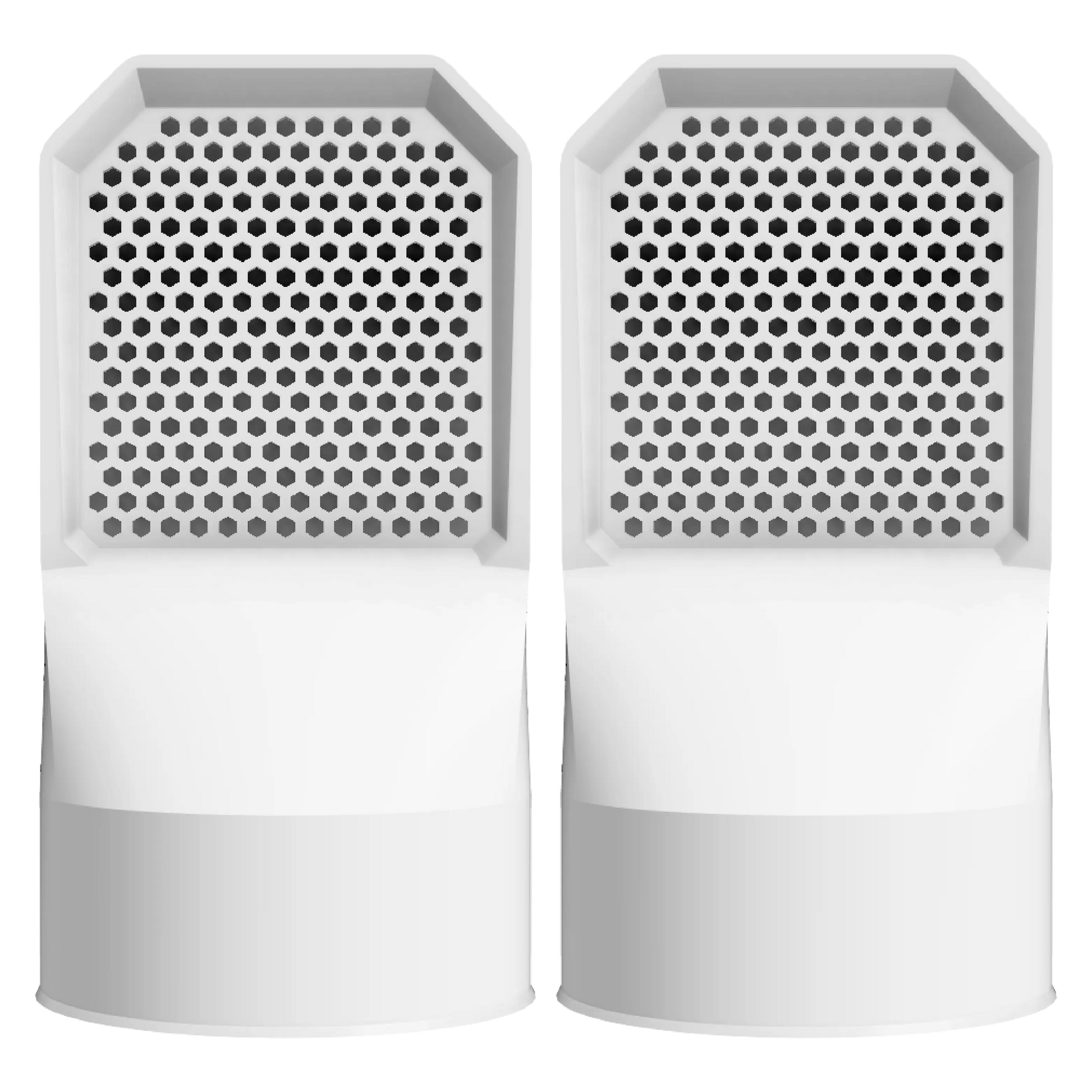 Lot de 2 grilles d'aération blanches pour vide sanitaire Ø 100 mm