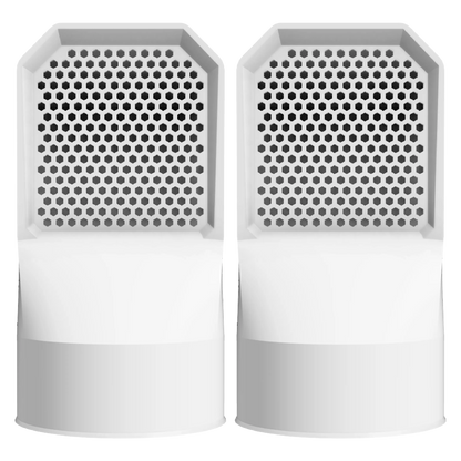 Lot de 2 grilles d'aération blanches pour vide sanitaire Ø 100 mm