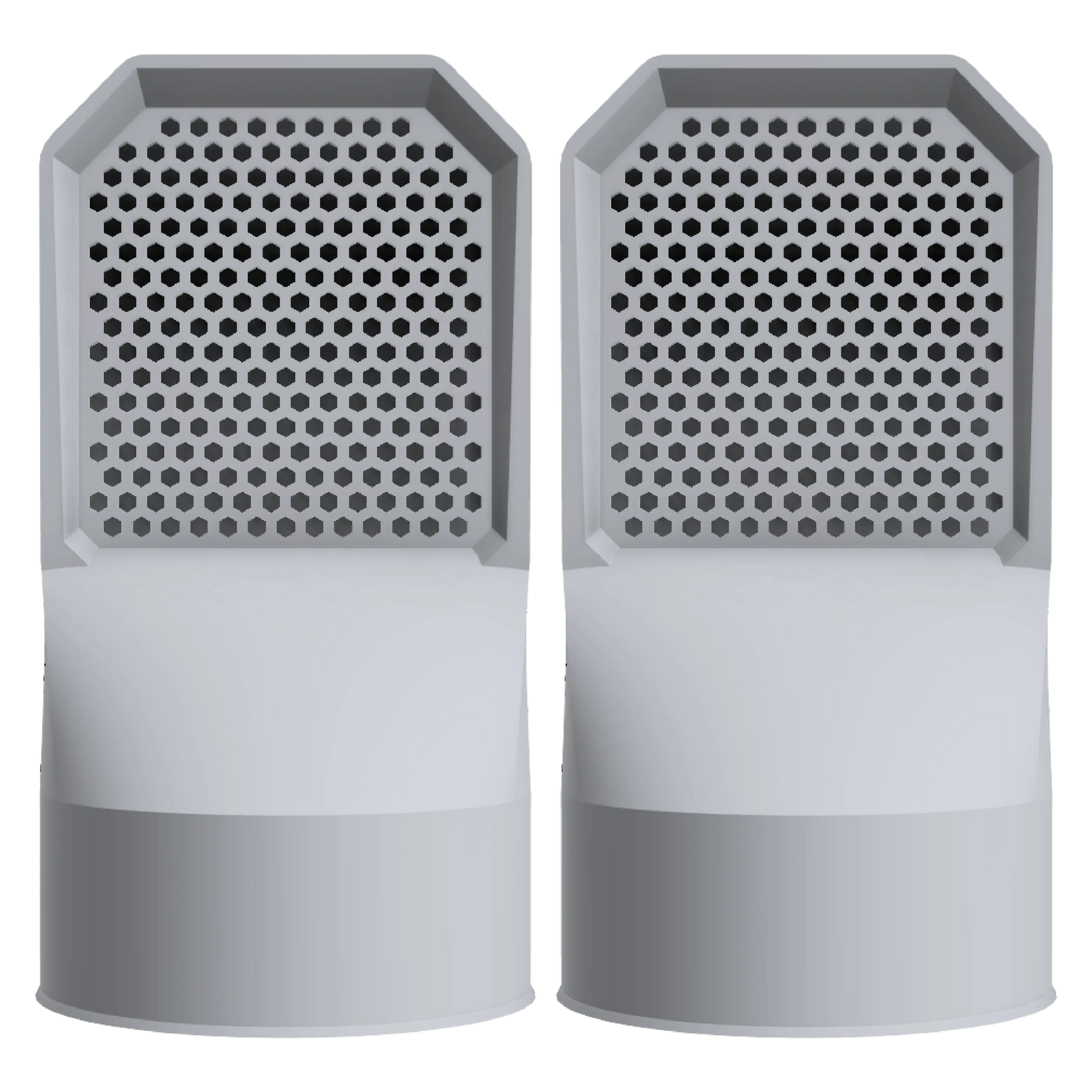 Lot de 2 grilles d'aération grises pour vide sanitaire Ø 100 mm