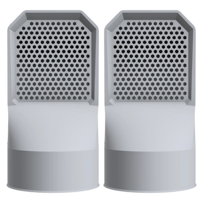Lot de 2 grilles d'aération grises pour vide sanitaire Ø 100 mm