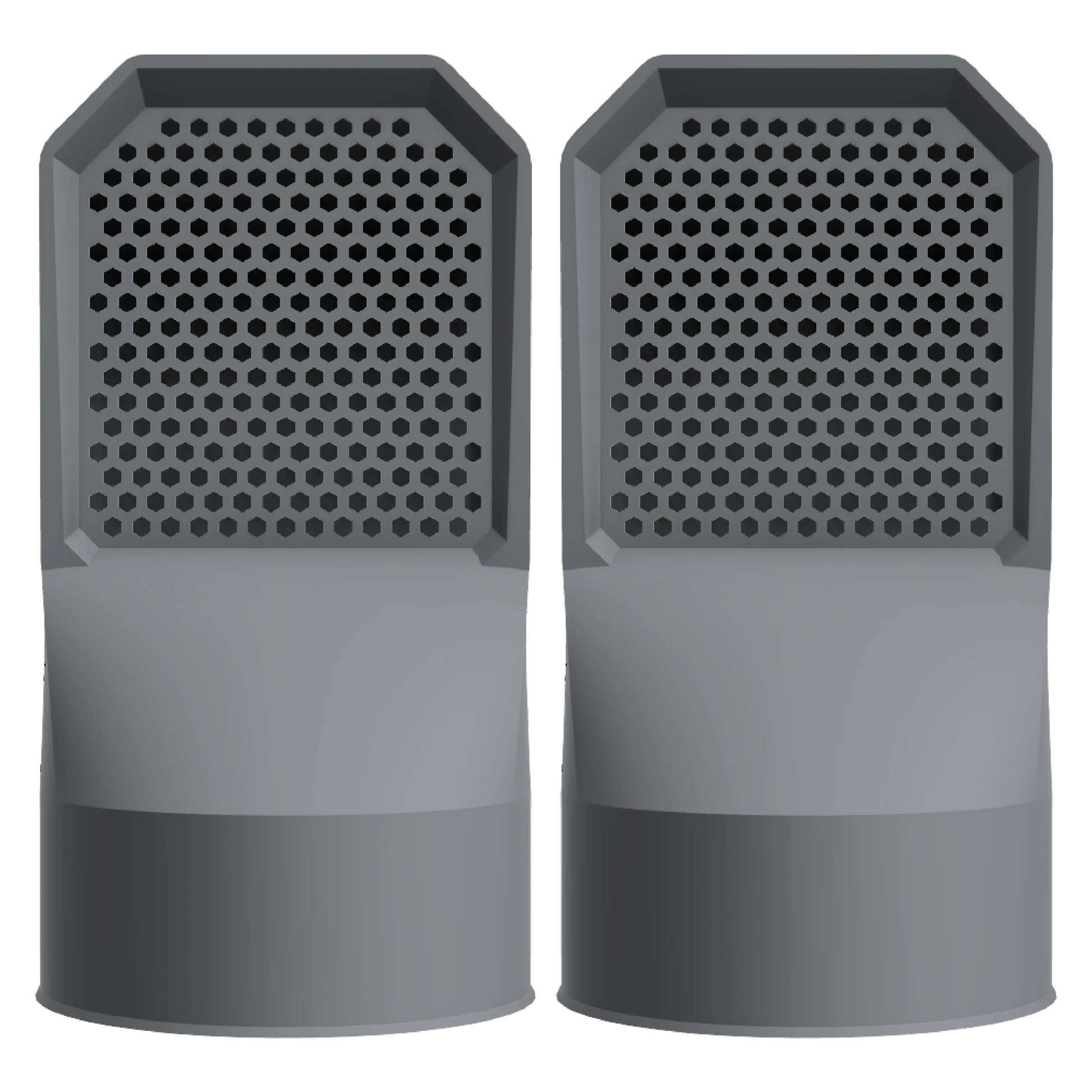 Lot de 2 grilles d'aération gris anthracite pour vide sanitaire Ø 100 mm