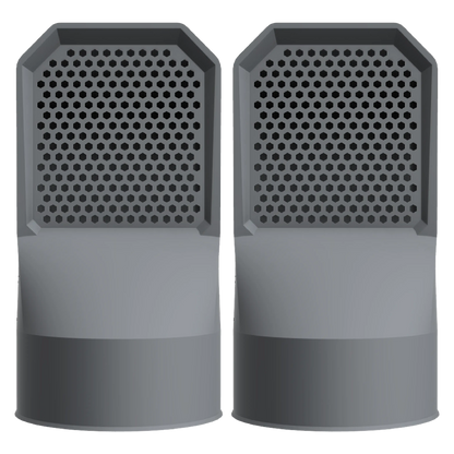 Lot de 2 grilles d'aération gris anthracite pour vide sanitaire Ø 100 mm