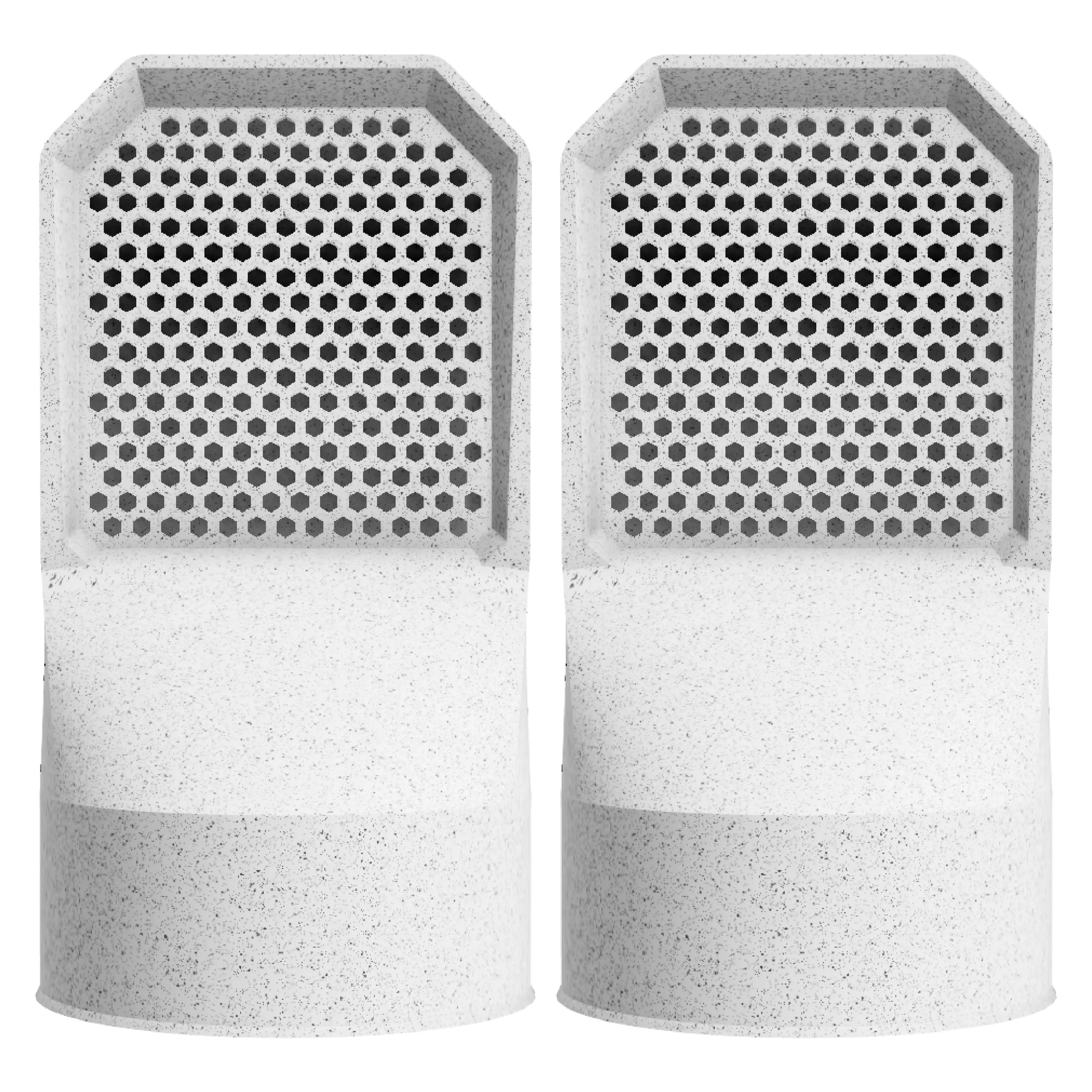 Lot de 2 grilles d'aération effet marbre pour vide sanitaire Ø 100 mm