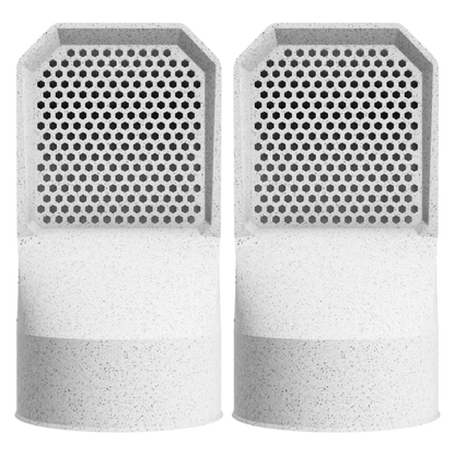 Lot de 2 grilles d'aération effet marbre pour vide sanitaire Ø 100 mm