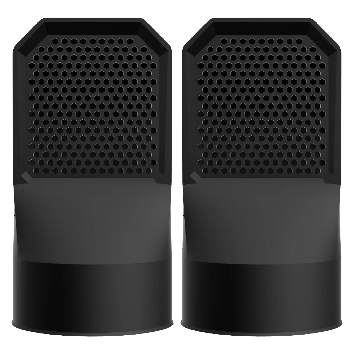 Lot de 2 grilles d'aération noires pour vide sanitaire Ø 100 mm