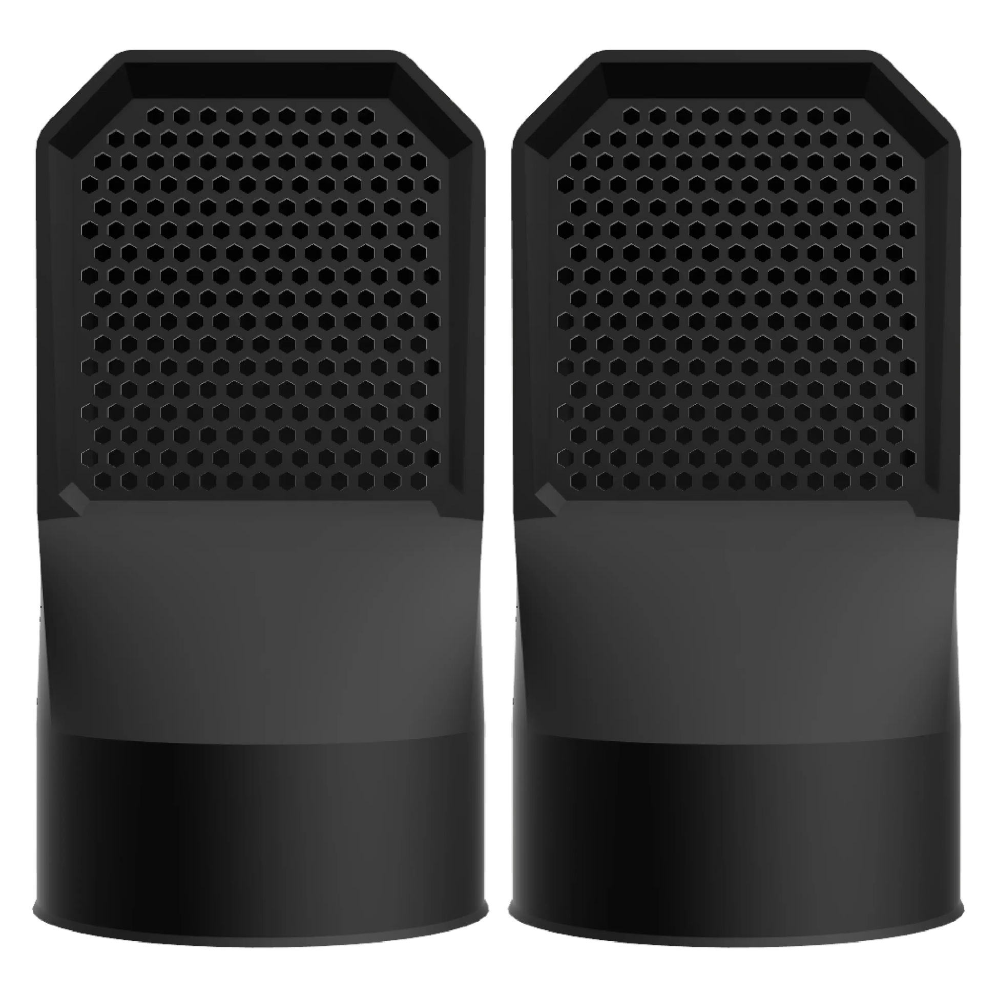 Lot de 2 grilles d'aération noires pour vide sanitaire Ø 100 mm