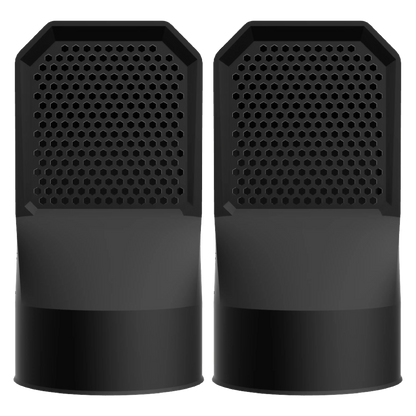 Lot de 2 grilles d'aération noires pour vide sanitaire Ø 100 mm
