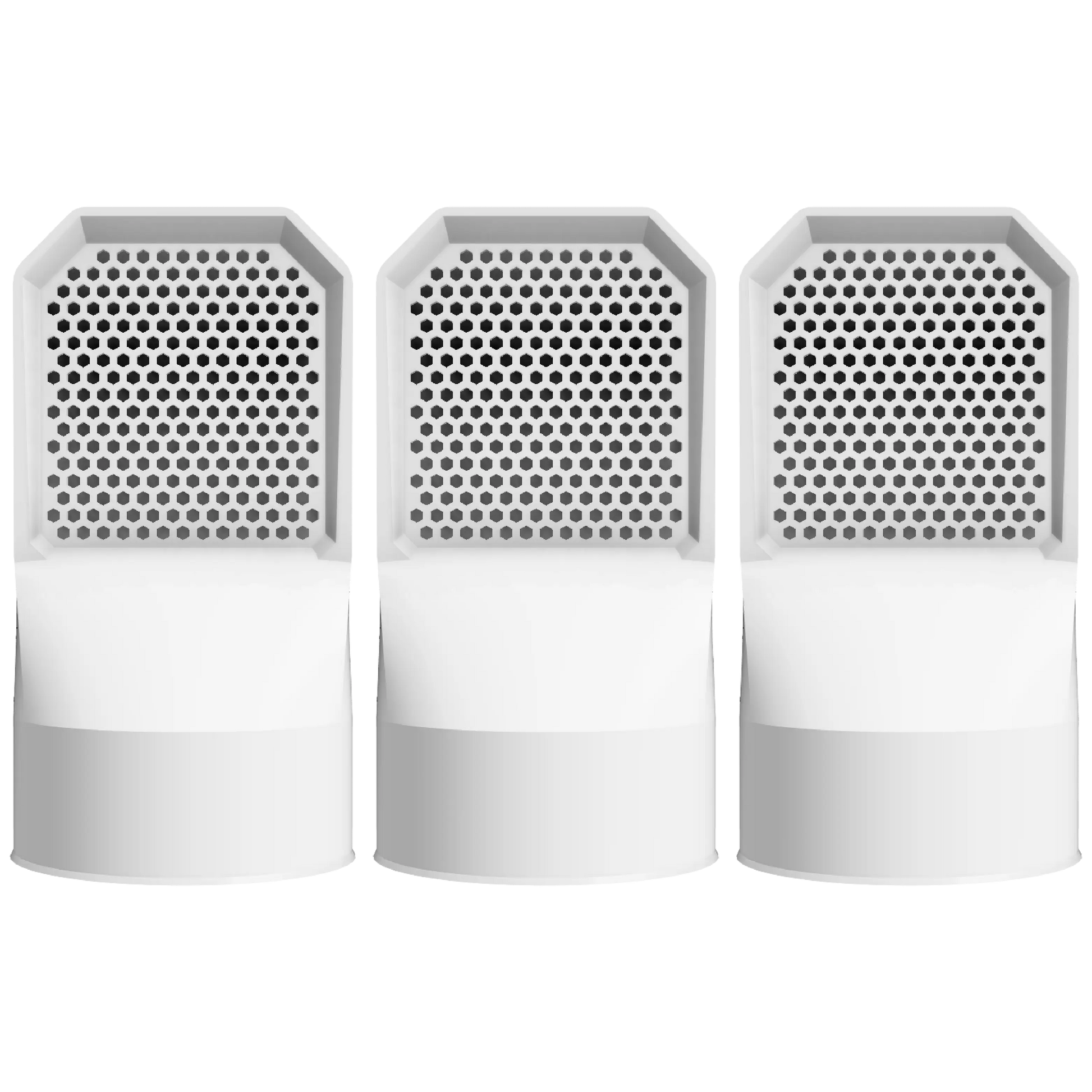 Lot de 3 grilles d'aération blanches pour vide sanitaire Ø 100 mm