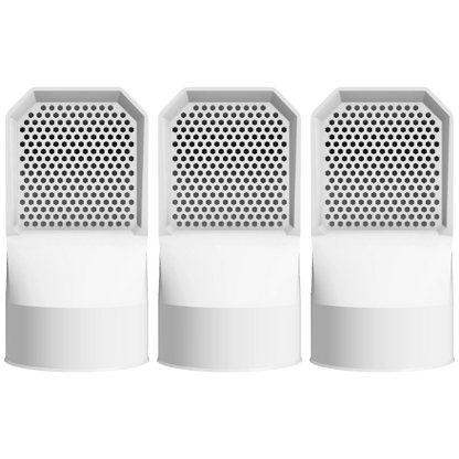 Lot de 3 grilles d'aération blanches pour vide sanitaire Ø 100 mm
