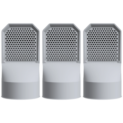 Lot de 3 grilles d'aération grises pour vide sanitaire Ø 100 mm
