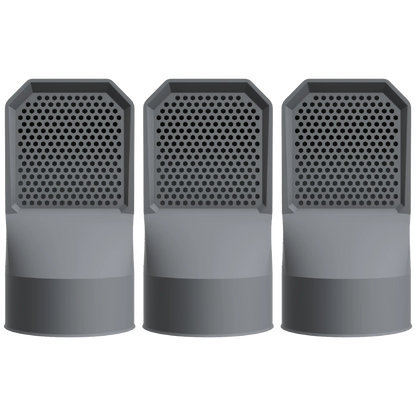 Lot de 3 grilles d'aération gris anthracite pour vide sanitaire Ø 100 mm