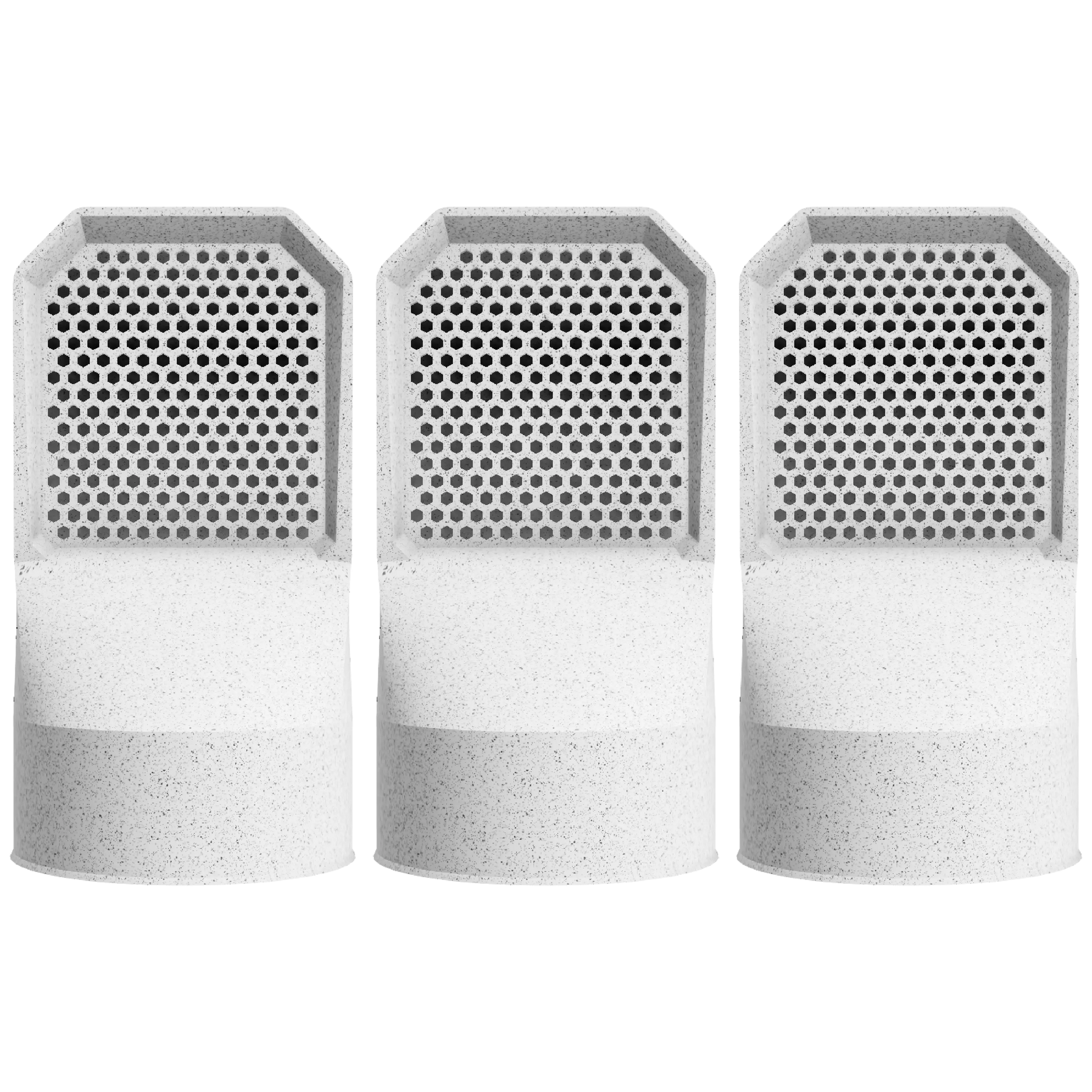 Lot de 3 grilles d'aération effet marbre pour vide sanitaire Ø 100 mm