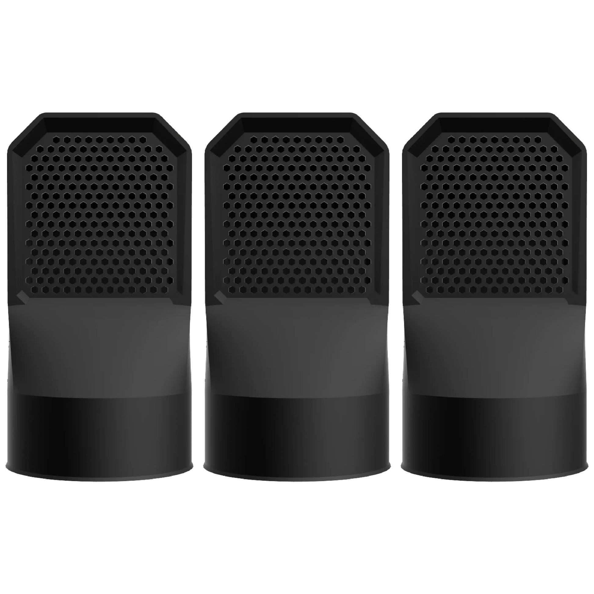 Lot de 3 grilles d'aération noires pour vide sanitaire Ø 100 mm