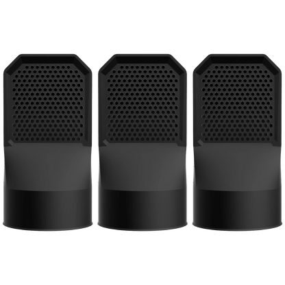 Lot de 3 grilles d'aération noires pour vide sanitaire Ø 100 mm