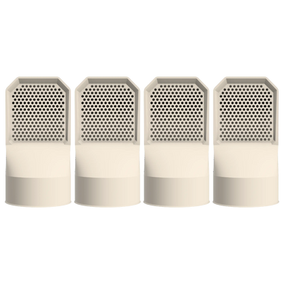 Lot de 4 grilles d'aération beiges pour vide sanitaire Ø 100 mm