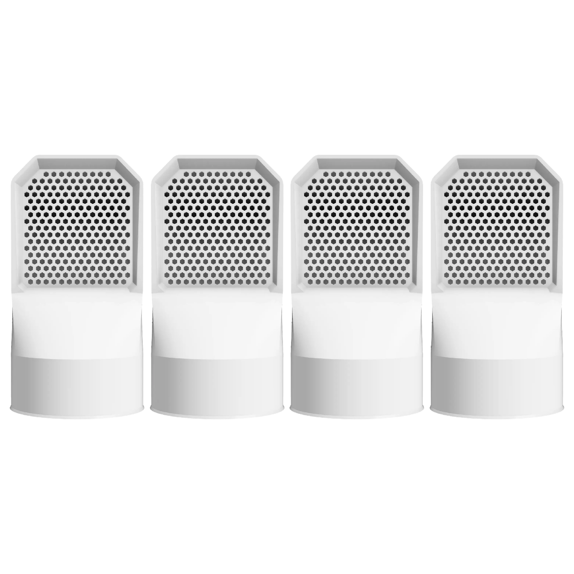 Lot de 4 grilles d'aération blanches pour vide sanitaire Ø 100 mm