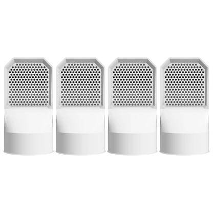 Lot de 4 grilles d'aération blanches pour vide sanitaire Ø 100 mm