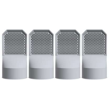 Lot de 4 grilles d'aération grises pour vide sanitaire Ø 100 mm