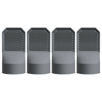 Lot de 4 grilles d'aération gris anthracite pour vide sanitaire Ø 100 mm