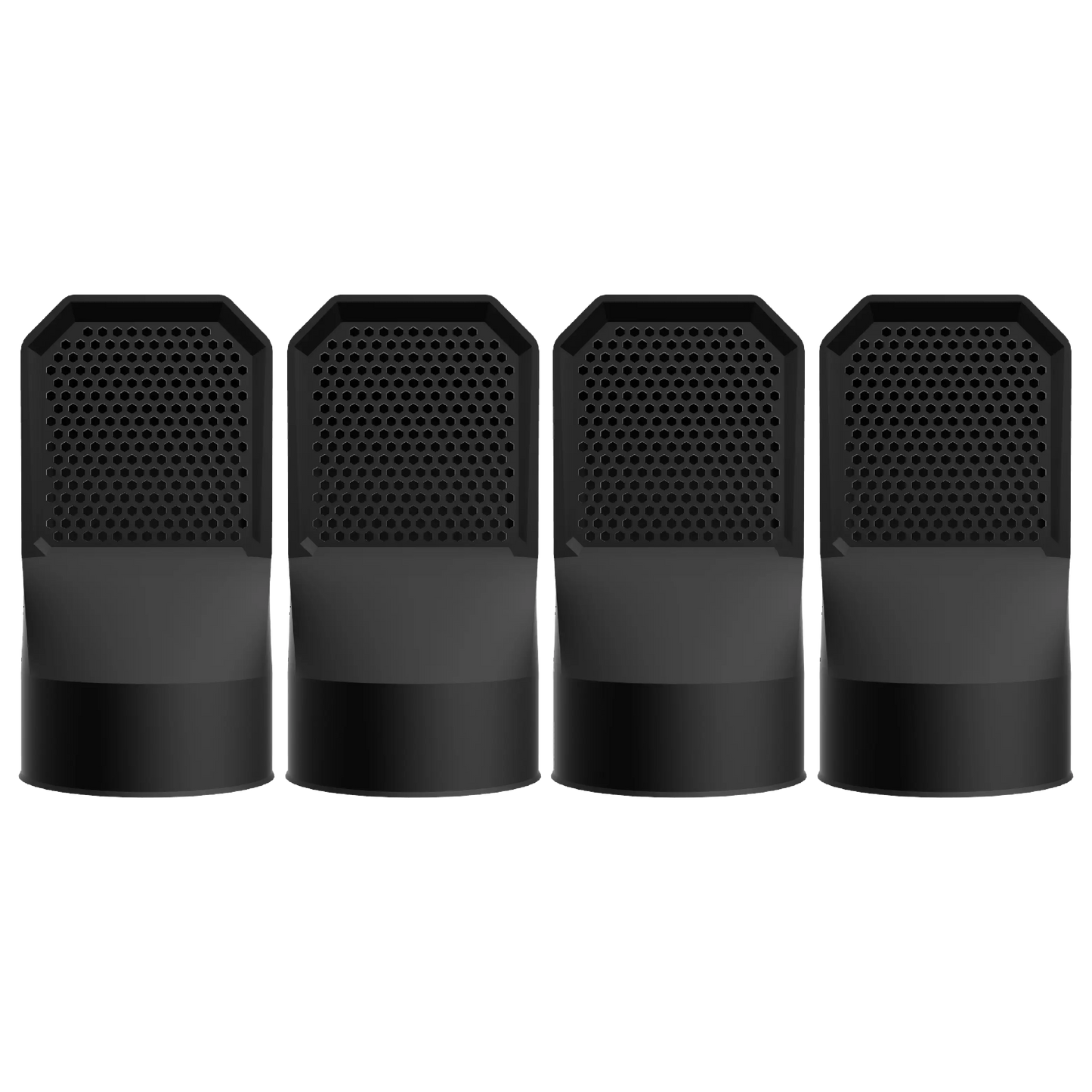 Lot de 4 grilles d'aération noires pour vide sanitaire Ø 100 mm