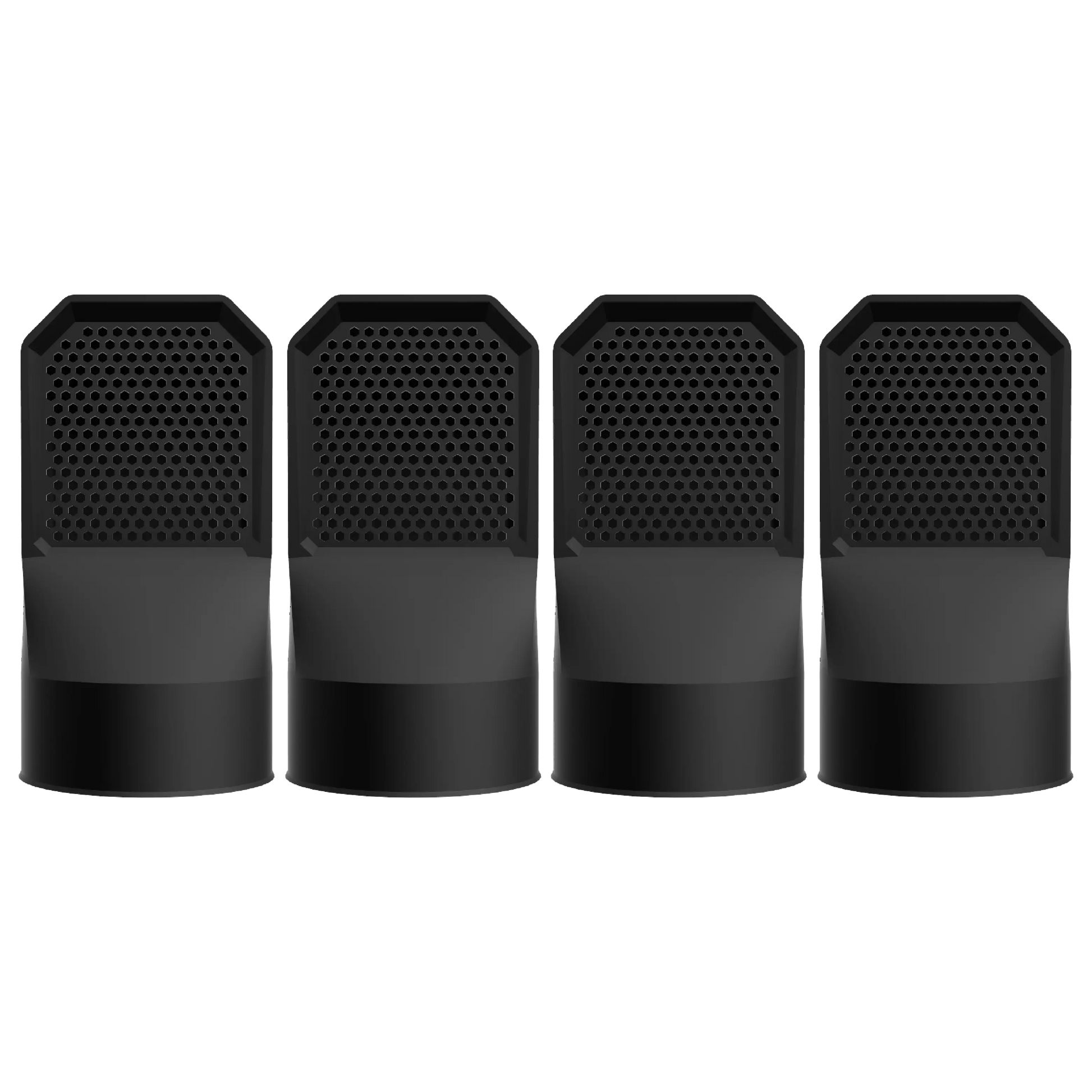 Lot de 4 grilles d'aération noires pour vide sanitaire Ø 100 mm
