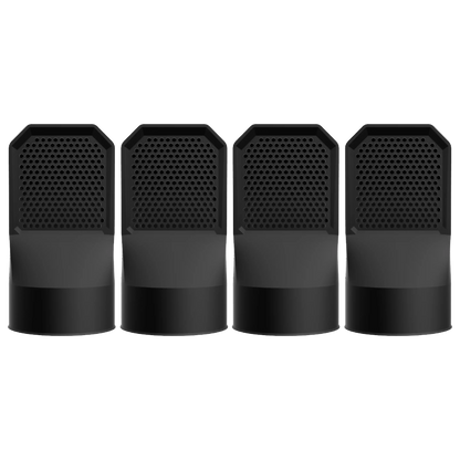 Lot de 4 grilles d'aération noires pour vide sanitaire Ø 100 mm