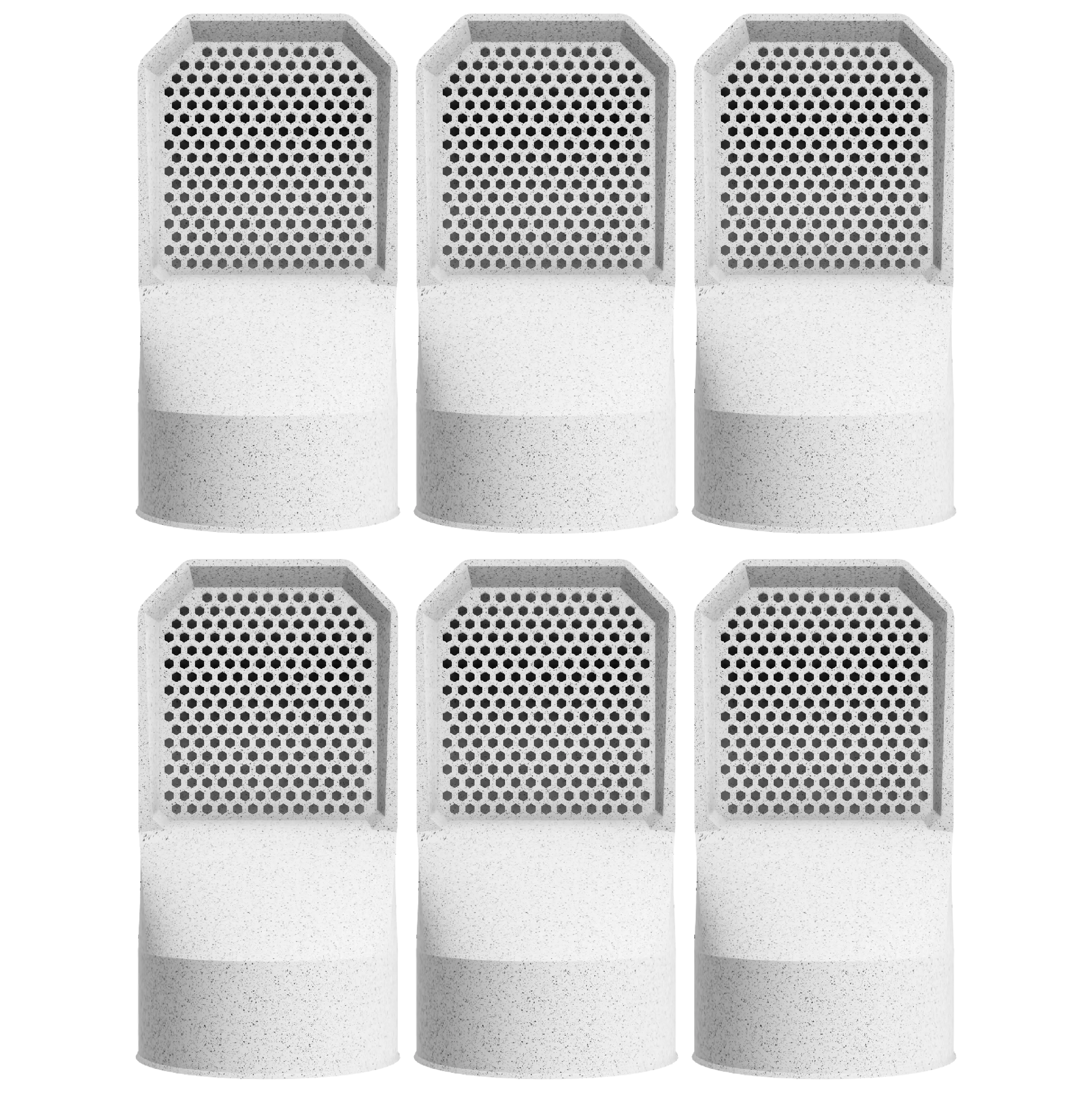 Lot de 6 grilles d'aération effet marbre pour vide sanitaire Ø 100 mm