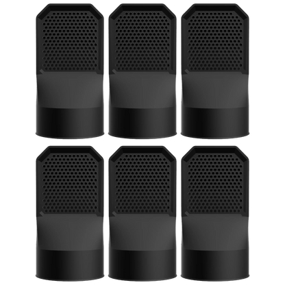 Lot de 6 grilles d'aération noires pour vide sanitaire Ø 100 mm
