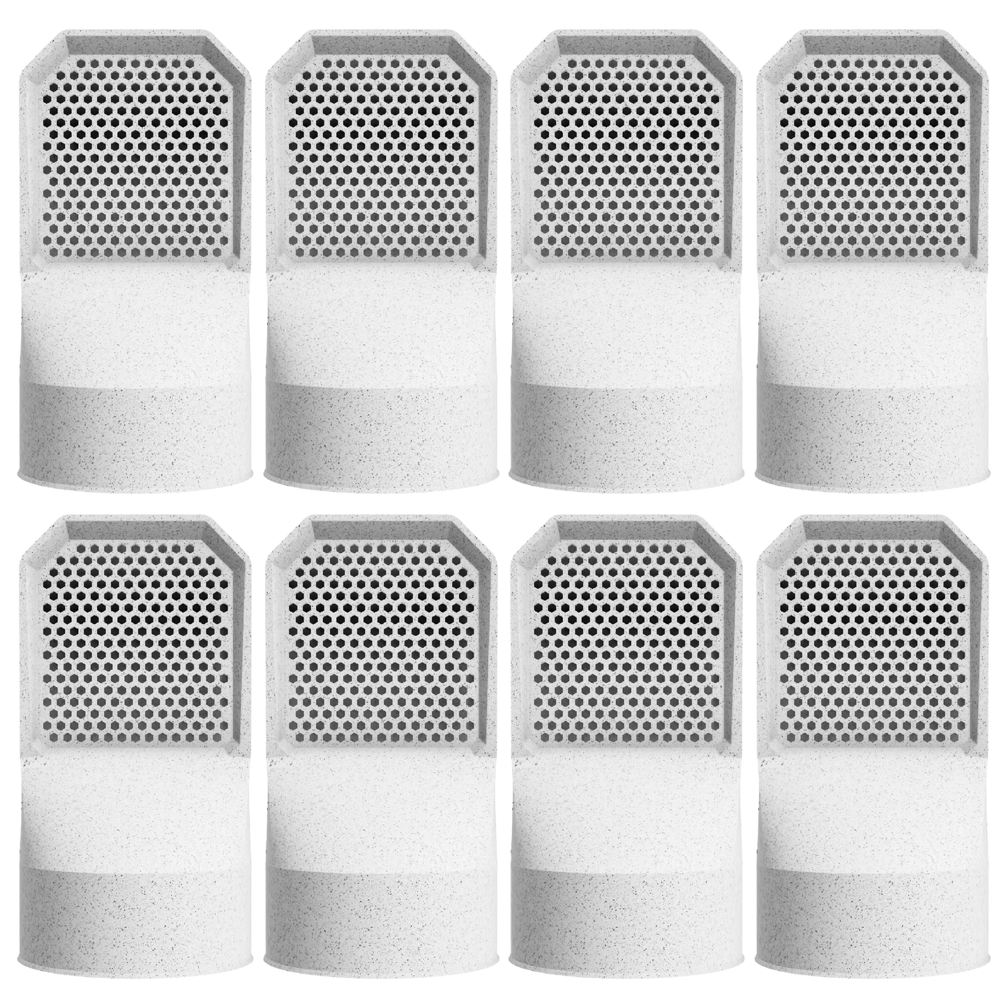 Lot de 8 grilles d'aération effet marbre pour vide sanitaire Ø 100 mm