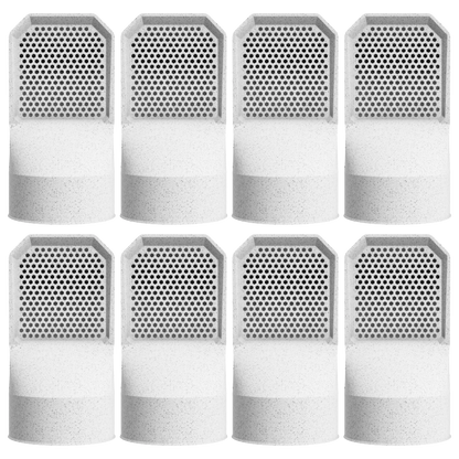 Lot de 8 grilles d'aération effet marbre pour vide sanitaire Ø 100 mm