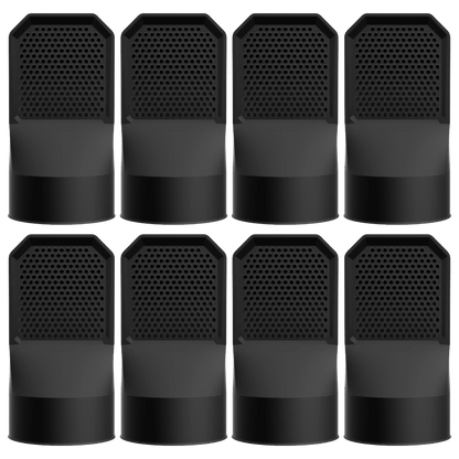 Lot de 8 grilles d'aération noires pour vide sanitaire Ø 100 mm